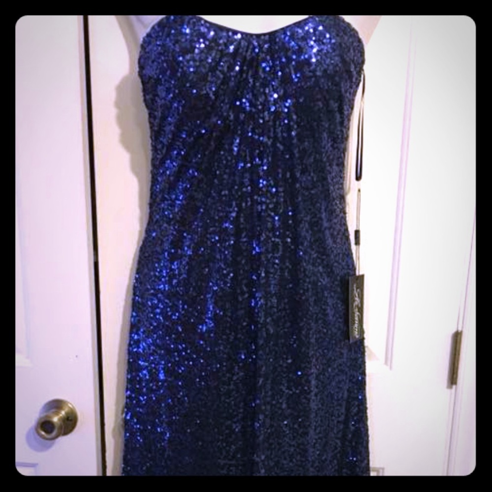 Beautiful Navy sequined Gown